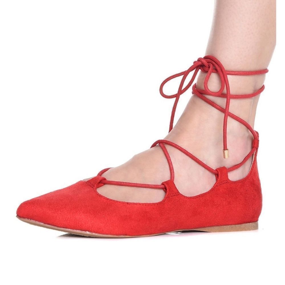 BRAND NEW CALVIN KLEIN LACE-UP POINTED TOE FLAT SHOE